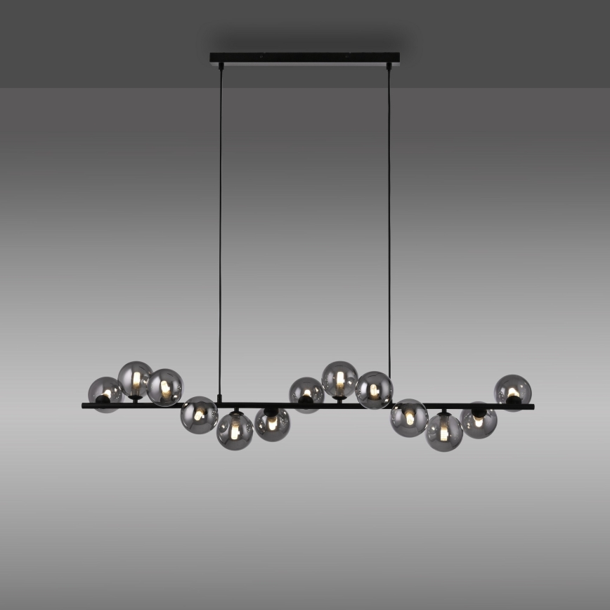 Schöner Wohnen 14504-18 - Suspension LED sur câbles DUBAI 13xG9/3W/230V noir/fumé