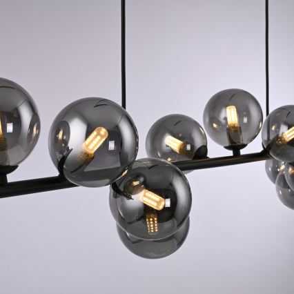 Schöner Wohnen 14504-18 - Suspension LED sur câbles DUBAI 13xG9/3W/230V noir/fumé