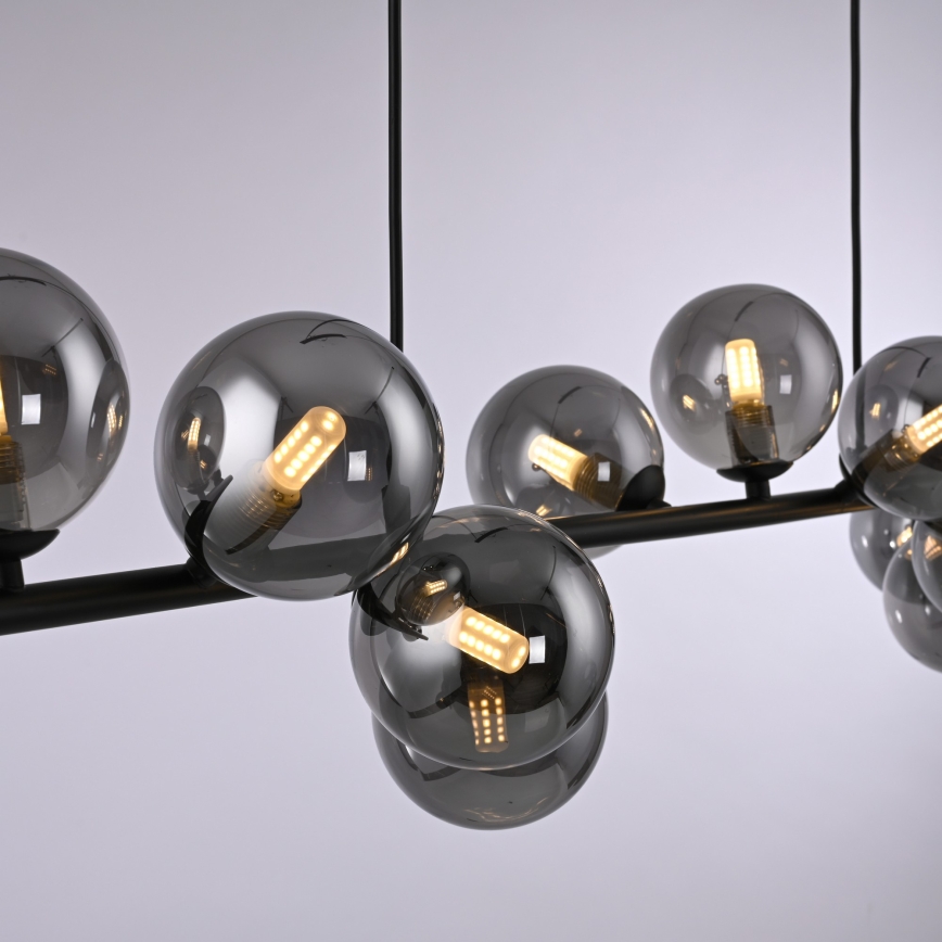 Schöner Wohnen 14504-18 - Suspension LED sur câbles DUBAI 13xG9/3W/230V noir/fumé