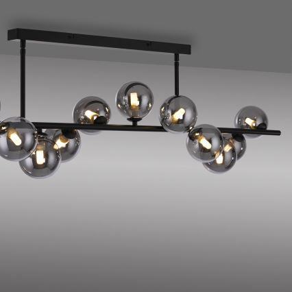 Schöner Wohnen 14505-18 - Lustre LED sur tige DUBAI 13xG9/3W/230V noir/fumé