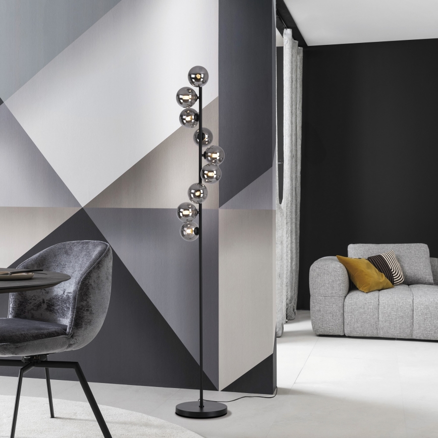 Schöner Wohnen 14506-18 - Lampadaire LED DUBAI 9xG9/3W/230V noir/fumé