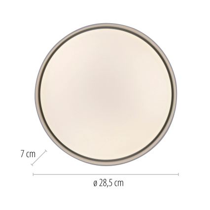 Schöner Wohnen 14593-16 - Plafonnier LED dimmable TAVOLI LED/10W/230V 2700-6500K Ø 28,5 cm blanc + télécommande