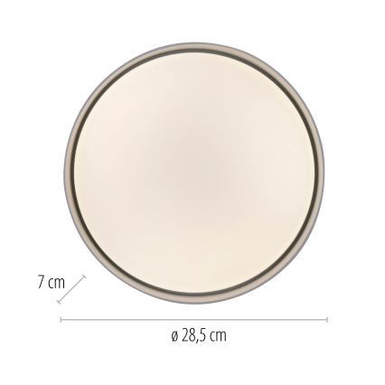 Schöner Wohnen 14593-18 - Plafonnier LED dimmable TAVOLI LED/10W/230V 2700-6500K Ø 28,5 cm noir + télécommande