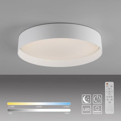 Schöner Wohnen 14594-16 - Plafonnier LED dimmable TAVOLI LED/20W/230V 2700–6500K Ø 39 cm blanc + télécommande