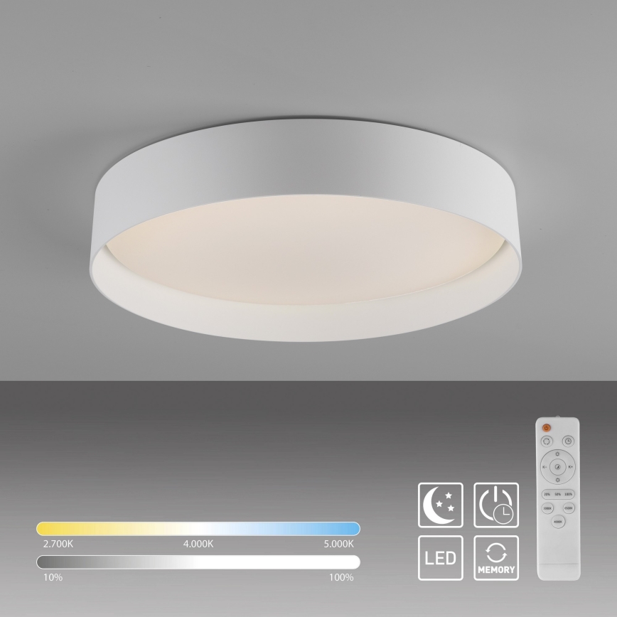 Schöner Wohnen 14594-16 - Plafonnier LED dimmable TAVOLI LED/20W/230V 2700–6500K Ø 39 cm blanc + télécommande