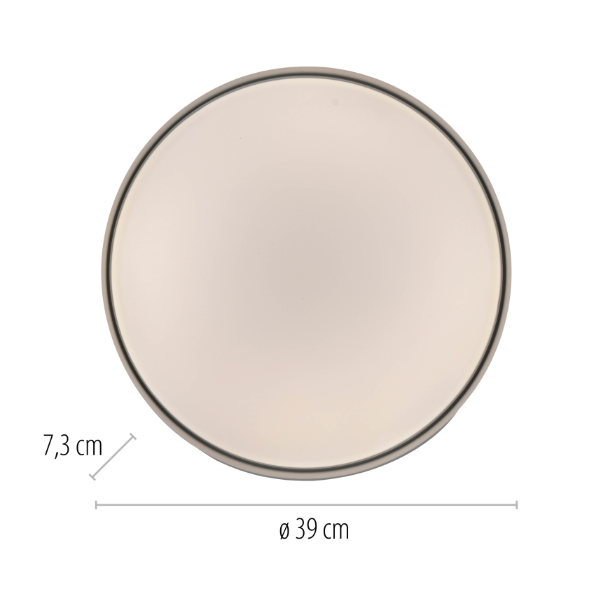 Schöner Wohnen 14594-18 - Plafonnier LED dimmable TAVOLI LED/20W/230V 2700-6500K Ø 39 cm noir + télécommande