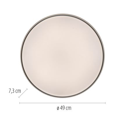 Schöner Wohnen 14595-18 - Plafonnier LED dimmable TAVOLI LED/34W/230V 2700-6500K Ø 49 cm noir + télécommande