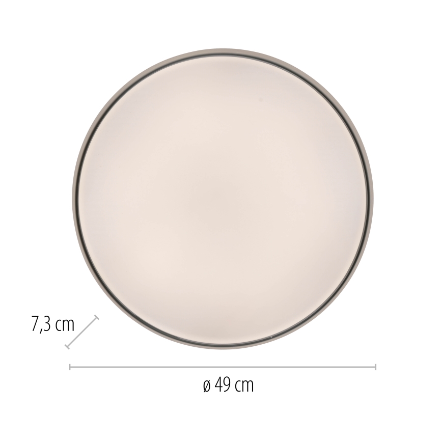 Schöner Wohnen 14595-18 - Plafonnier LED dimmable TAVOLI LED/34W/230V 2700-6500K Ø 49 cm noir + télécommande