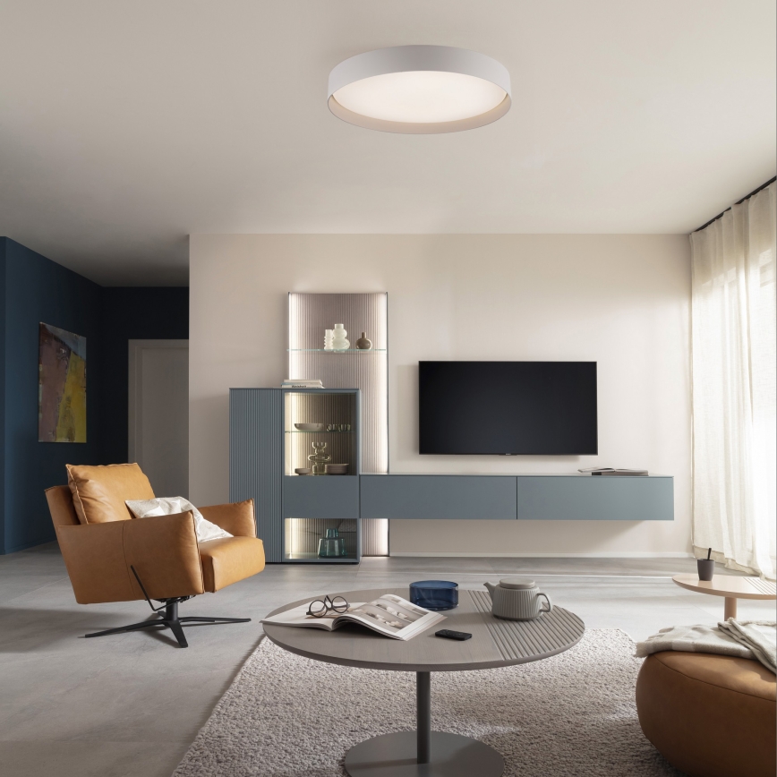 Schöner Wohnen 14595-39 - Plafonnier LED dimmable TAVOLI LED/34W/230V 2700-6500K Ø 49 cm gris + télécommande