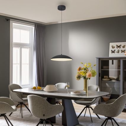 Schöner Wohnen 14606-18 - Suspension LED dimmable sur câble LENTE LED/17W/230V Ø 40 cm noire