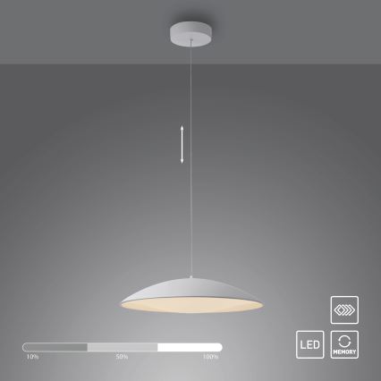 Schöner Wohnen 14607-16 - Suspension LENTE sur câble, LED dimmable, 23W/230V, Ø 50 cm, blanche