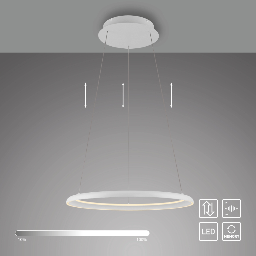Schöner Wohnen 15570-16 - Suspension dimmable sur câble QUILLO LED/36W/230V Ø 60 cm blanche