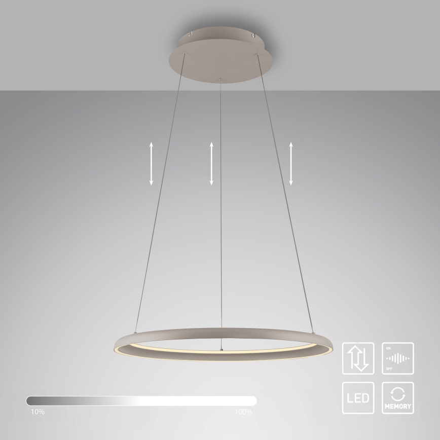 Schöner Wohnen 15570-39 - Suspension LED dimmable sur câble QUILLO LED/36W/230V Ø 60 cm gris