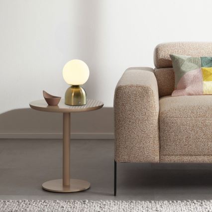 Schöner Wohnen 19218-12 - Lampe de table LED RUDI, rechargeable, dimmable et à commande tactile, LED 1,2W/5V, 3000–6000K, 1200 mAh, dorée