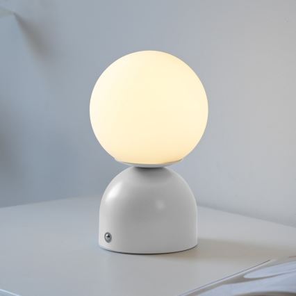 Schöner Wohnen 19218-16 - Lampe de table LED dimmable à commande tactile et rechargeable RUDI LED/1,2W/5V 3000-6000K 1200 mAh blanche