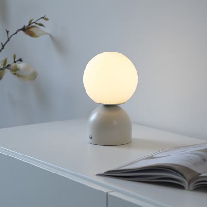 Schöner Wohnen 19218-39 - lampe de table LED tactile dimmable et rechargeable RUDI LED/1,2W/5V 3000-6000K 1200 mAh gris