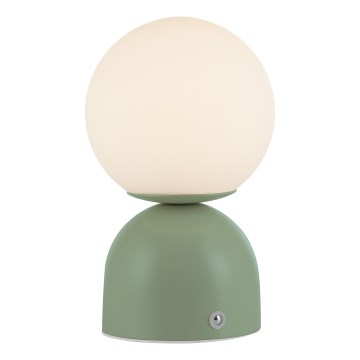 Schöner Wohnen 19218-43 - Lampe de table tactile dimmable rechargeable RUDI LED/1,2W/5V 3000-6000K 1200 mAh verte