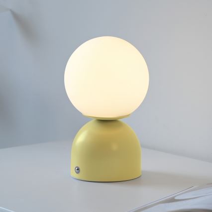 Schöner Wohnen 19218-81 - Lampe de bureau LED tactile rechargeable et dimmable RUDI LED/1,2W/5V 3000-6000K 1200 mAh jaune