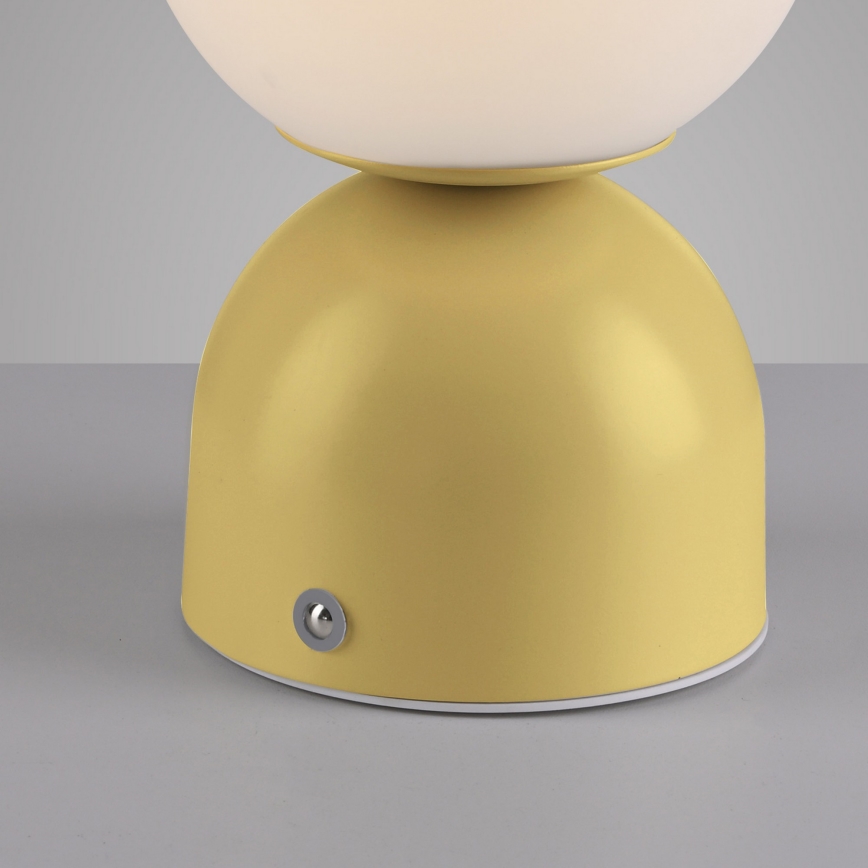 Schöner Wohnen 19218-81 - Lampe de bureau LED tactile rechargeable et dimmable RUDI LED/1,2W/5V 3000-6000K 1200 mAh jaune