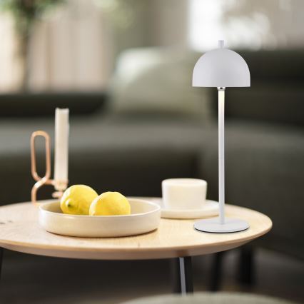 Schöner Wohnen 19244-16 - Lampe de table d'extérieur tactile dimmable rechargeable BELLIS LED/2,5W/5V 2600 mAh IP54 blanche