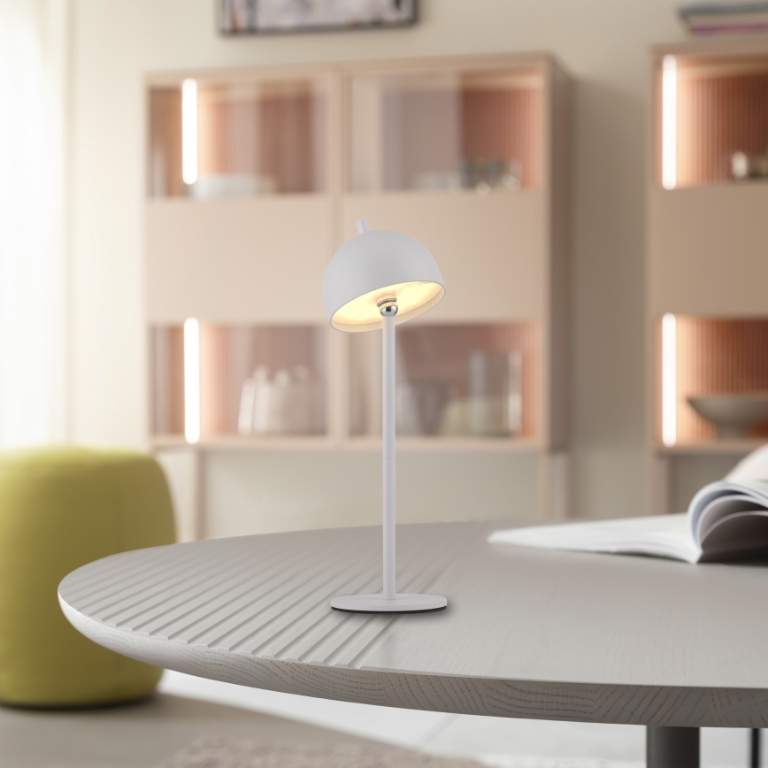 Schöner Wohnen 19244-16 - Lampe de table d'extérieur tactile dimmable rechargeable BELLIS LED/2,5W/5V 2600 mAh IP54 blanche