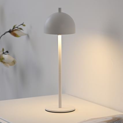Schöner Wohnen 19244-16 - Lampe de table d'extérieur tactile dimmable rechargeable BELLIS LED/2,5W/5V 2600 mAh IP54 blanche