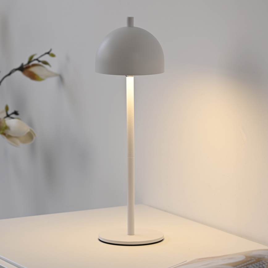 Schöner Wohnen 19244-16 - Lampe de table d'extérieur tactile dimmable rechargeable BELLIS LED/2,5W/5V 2600 mAh IP54 blanche