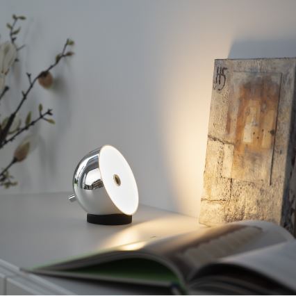 Schöner Wohnen 19244-17 - Lampe de table d'extérieur rechargeable, tactile et dimmable BELLIS LED/2,5W/5V 2600 mAh IP54 chrome brillant