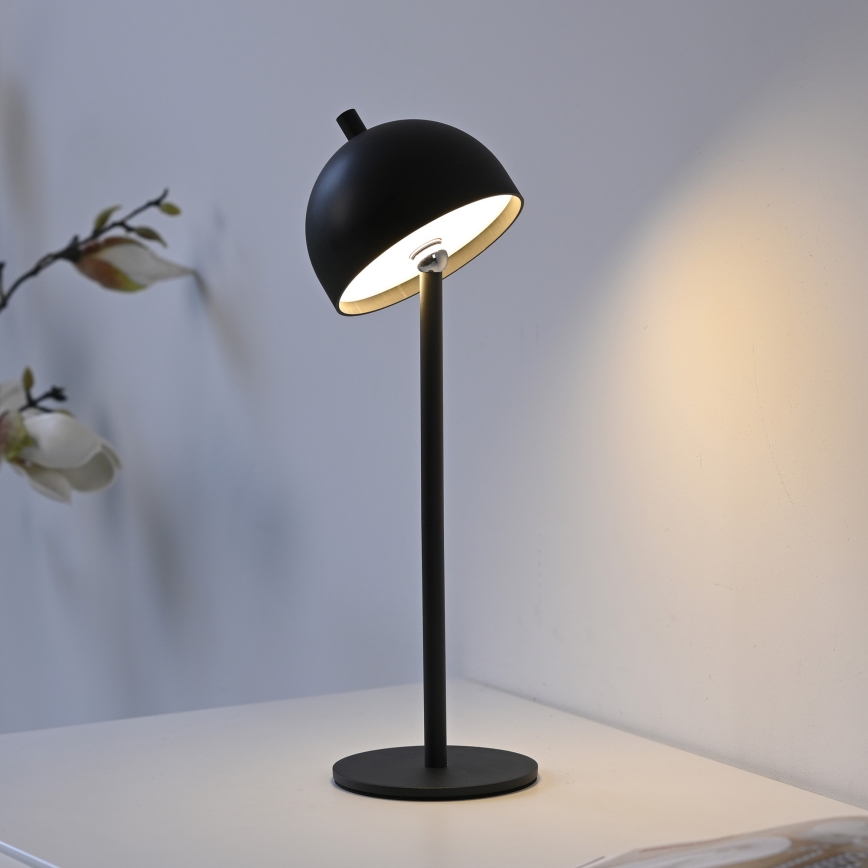 Schöner Wohnen 19244-18 - Lampe de table d'extérieur LED tactile dimmable rechargeable BELLIS LED/2,5W/5V 2600 mAh IP54 noire