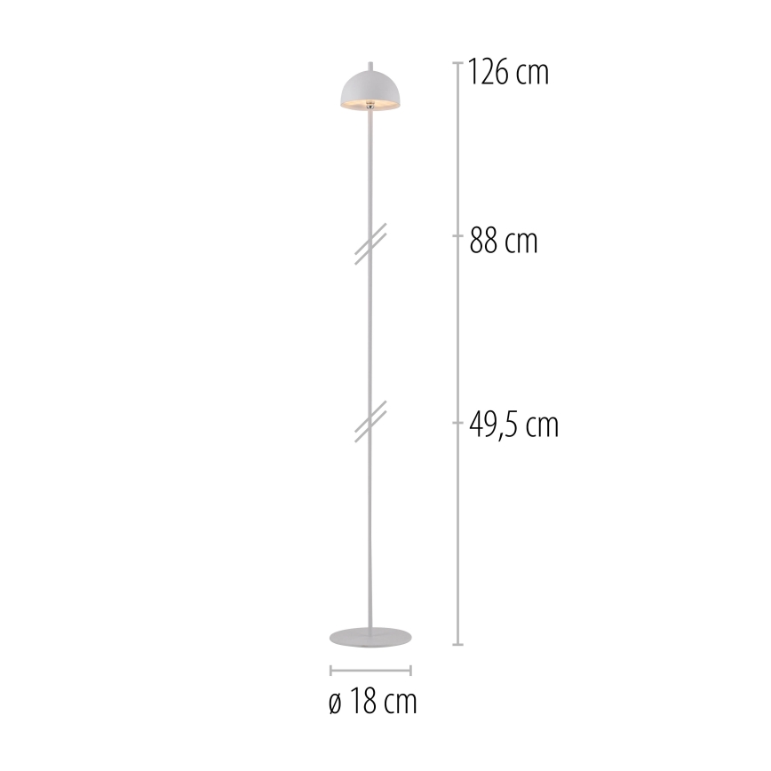 Schöner Wohnen 19245-16 - Lampe sur pied extérieure rechargeable à LED, tactile et dimmable BELLIS LED/2,5W/5V 2600 mAh IP54 blanche