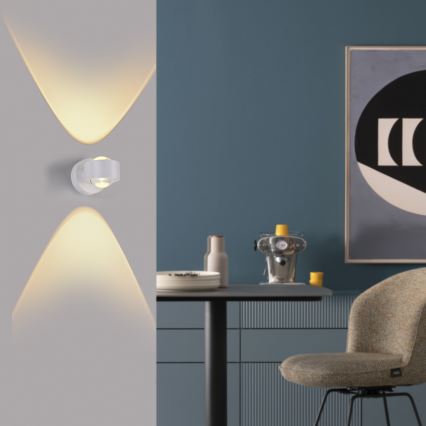 Schöner Wohnen 19331-16 - Applique murale LED CHIA 2xLED/2W/230V blanche