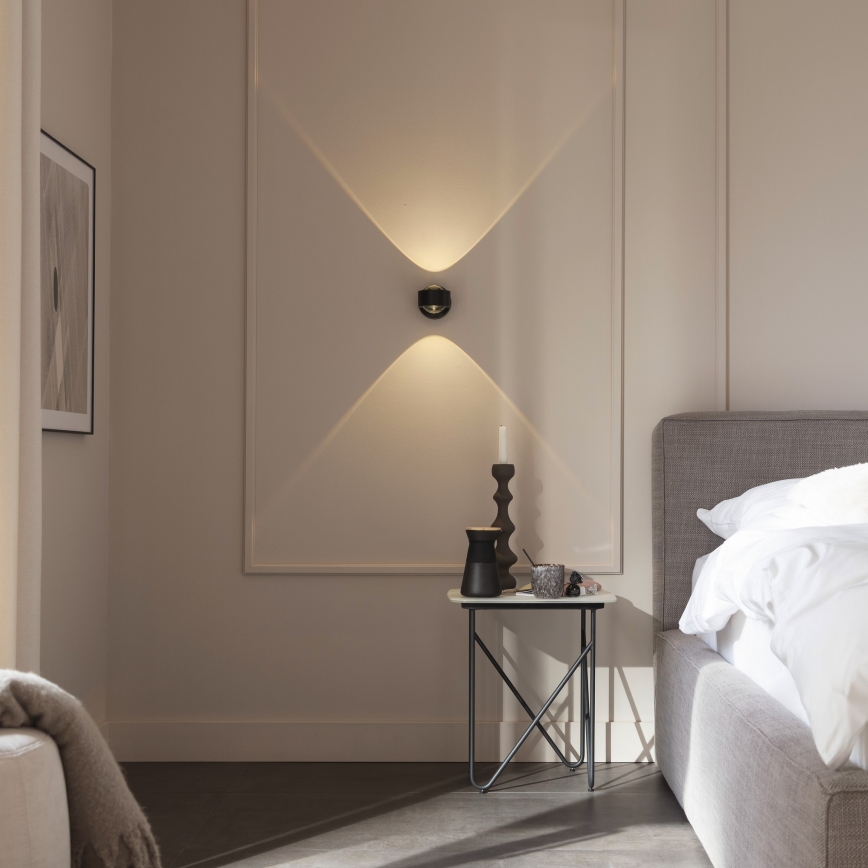 Schöner Wohnen 19331-18 - Applique murale LED CHIA 2xLED/2W/230V noire