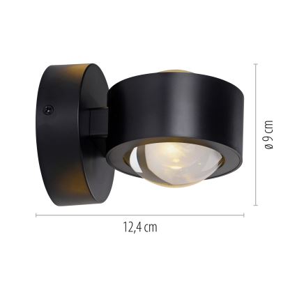 Schöner Wohnen 19331-18 - Applique murale LED CHIA 2xLED/2W/230V noire