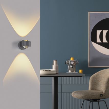 Schöner Wohnen 19331-21 - Applique murale LED CHIA 2xLED/2W/230V, anthracite