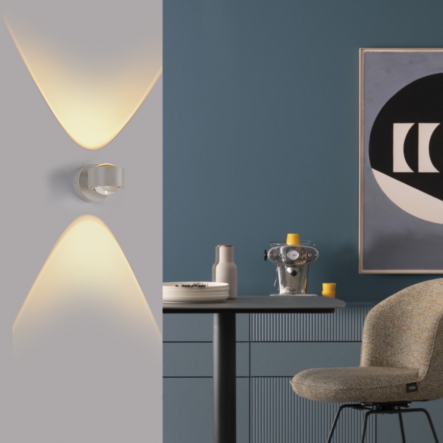 Schöner Wohnen 19331-39 - Applique murale LED CHIA 2xLED/2W/230V grise