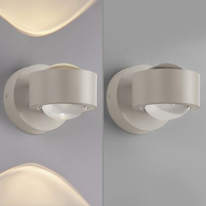 Schöner Wohnen 19331-39 - Applique murale LED CHIA 2xLED/2W/230V grise