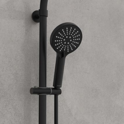 Schütte 60076 - Ensemble de douche avec mitigeur thermostatique MADURA FRESH noir