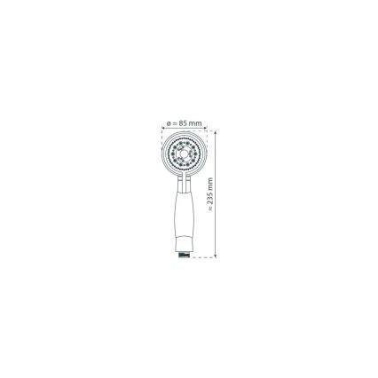 Schütte 60971 - Douchette à main VITAL chrome brillant/gris