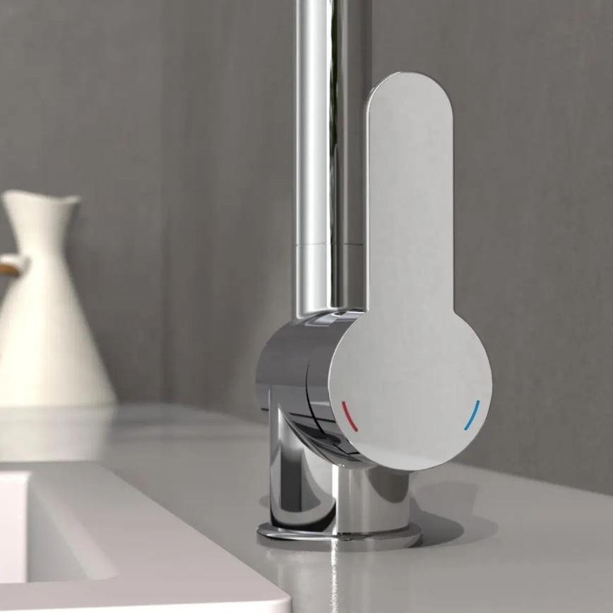 Schütte 79700 - Mitigeur d'évier LONDON avec douchette extractible, chrome brillant