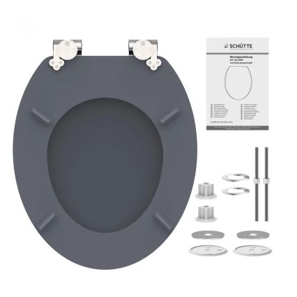 Schütte 80104 - Abattant WC SPIRIT anthracite SoftClose en MDF