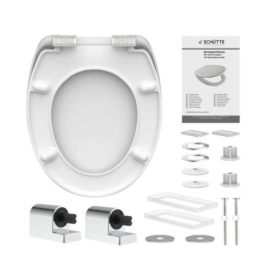 Schütte 82100-A - Abattant WC BLANC SoftClose en Duroplast