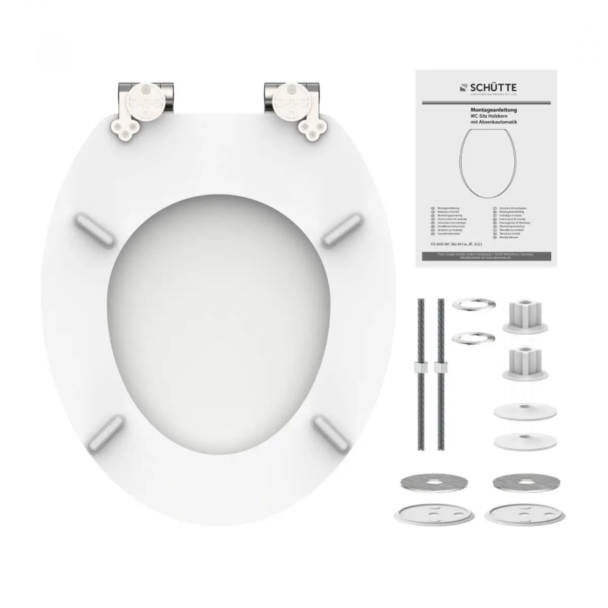 Schütte 84100-A - Abattant de WC BLANC SoftClose en MDF (bois)