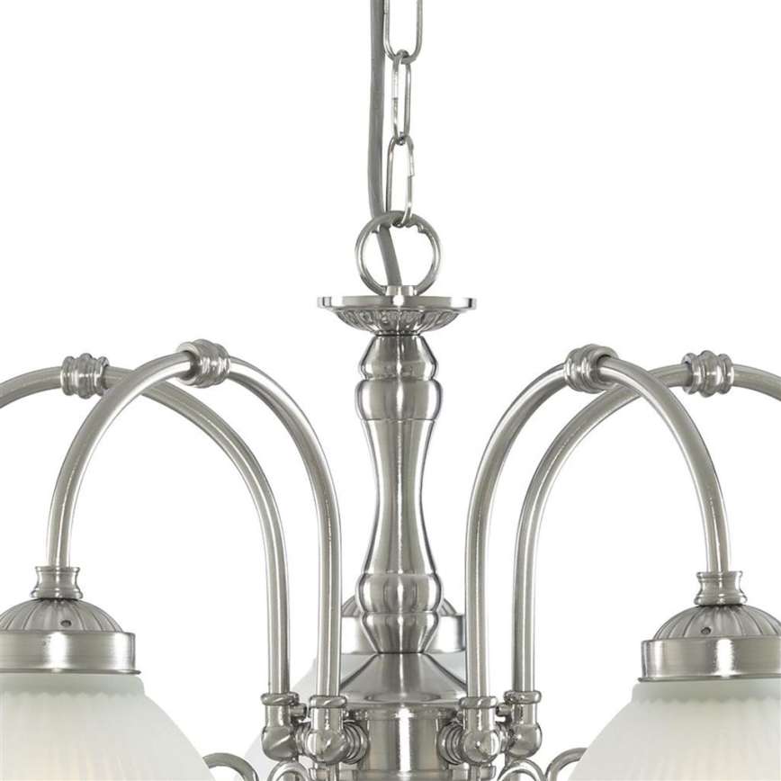 Searchlight - Suspension chaîne AMERICAN DINER 5xE14/60W/230V chrome brillant