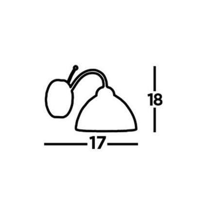 Searchlight - Applique murale MILANE 1xE14/60W/230V laiton