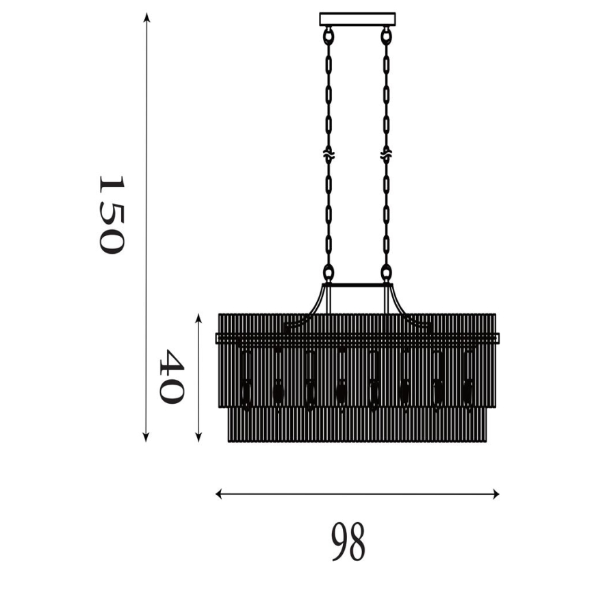 Searchlight - Lustre LARA à chaîne 8xE14/60W/230V