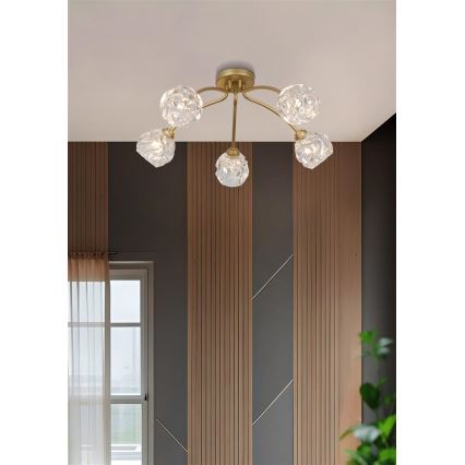 Searchlight - Plafonnier ASTRAL 5xG9/33W/230V doré