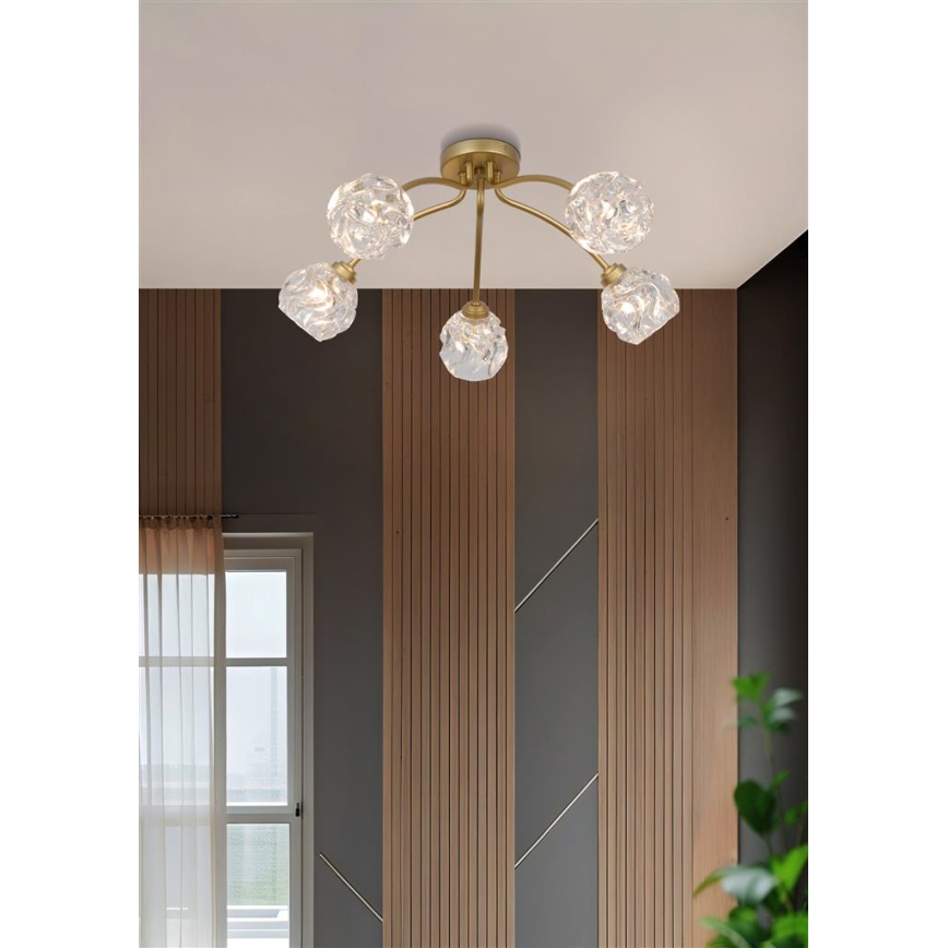 Searchlight - Plafonnier ASTRAL 5xG9/33W/230V doré