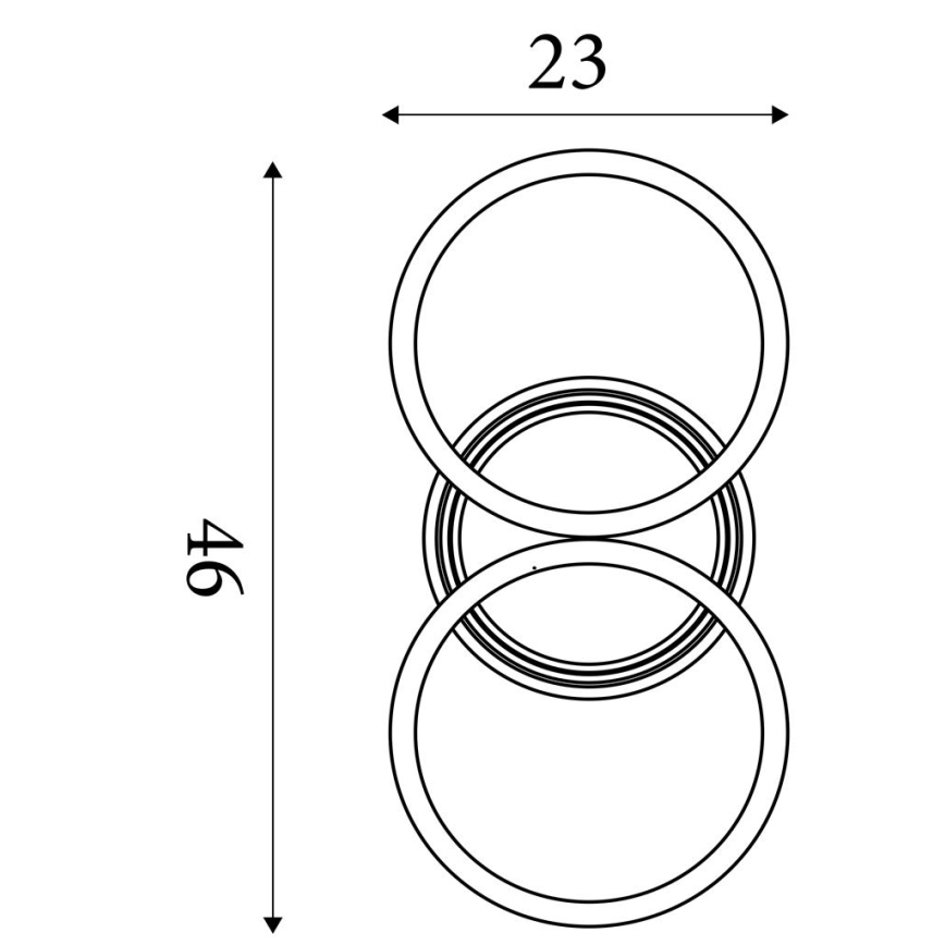 Searchlight - Plafonnier LED dimmable CONTOUR LED/24W/230V 3000K