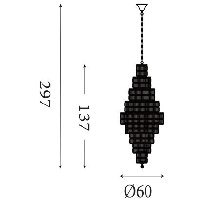 Searchlight - Lustre sur chaîne EMPIRE 13xE14/60W/230V