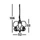 Searchlight - Suspension sur chaîne ALBERTO 5xE14/60W/230V